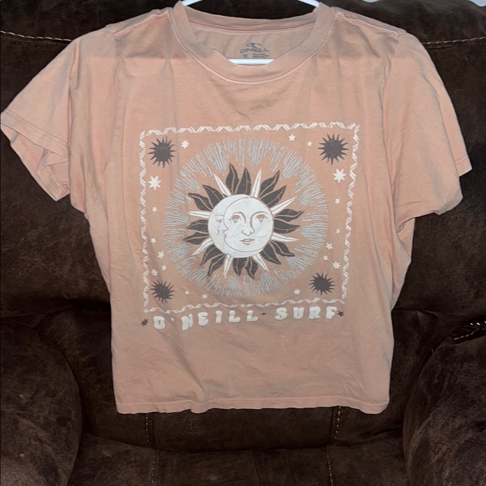O'Neill Sun and Moon Graphic Tee in Soft Peach